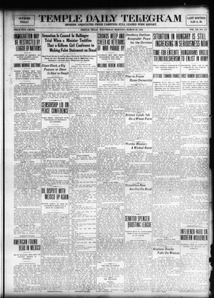 Temple Daily Telegram (Temple, Tex.), Vol. 12, No. 127, Ed. 1 Wednesday, March 26, 1919