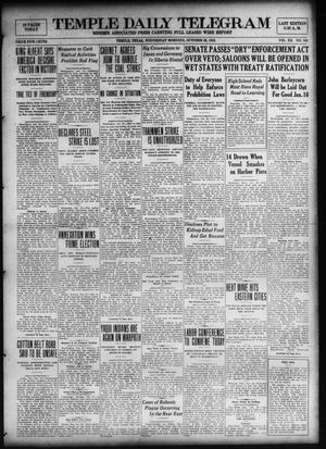 Temple Daily Telegram (Temple, Tex.), Vol. 12, No. 344, Ed. 1 Wednesday, October 29, 1919