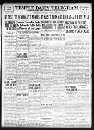 Temple Daily Telegram (Temple, Tex.), Vol. 11, No. 310, Ed. 1 Wednesday, September 25, 1918