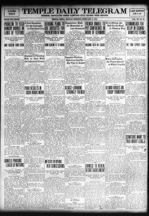 Temple Daily Telegram (Temple, Tex.), Vol. 12, No. 90, Ed. 1 Monday, February 17, 1919