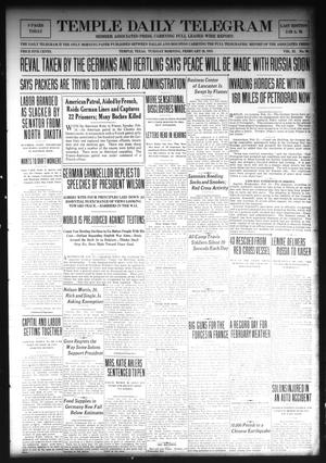 Temple Daily Telegram (Temple, Tex.), Vol. 11, No. 99, Ed. 1 Tuesday, February 26, 1918