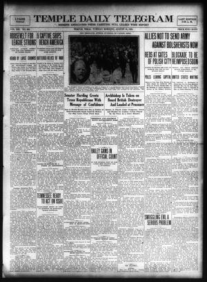 Temple Daily Telegram (Temple, Tex.), Vol. 13, No. 265, Ed. 1 Tuesday, August 10, 1920