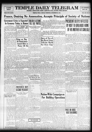 Temple Daily Telegram (Temple, Tex.), Vol. 12, No. 41, Ed. 1 Monday, December 30, 1918