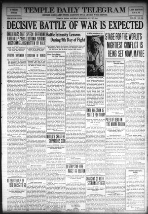 Temple Daily Telegram (Temple, Tex.), Vol. 11, No. 250, Ed. 1 Saturday, July 27, 1918