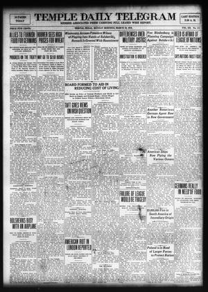 Temple Daily Telegram (Temple, Tex.), Vol. 12, No. 111, Ed. 1 Monday, March 10, 1919