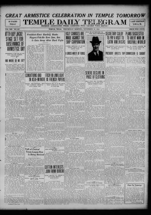 Temple Daily Telegram (Temple, Tex.), Vol. 13, No. 357, Ed. 1 Wednesday, November 10, 1920