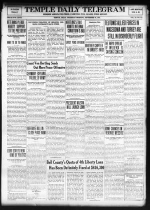 Temple Daily Telegram (Temple, Tex.), Vol. 11, No. 311, Ed. 1 Thursday, September 26, 1918