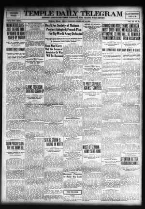 Temple Daily Telegram (Temple, Tex.), Vol. 12, No. 87, Ed. 1 Friday, February 14, 1919