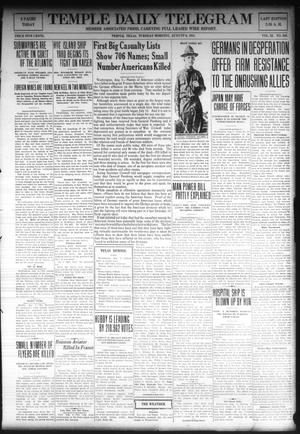 Temple Daily Telegram (Temple, Tex.), Vol. 11, No. 260, Ed. 1 Tuesday, August 6, 1918