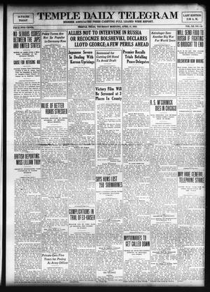 Temple Daily Telegram (Temple, Tex.), Vol. 12, No. 149, Ed. 1 Thursday, April 17, 1919
