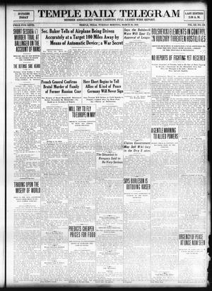 Temple Daily Telegram (Temple, Tex.), Vol. 12, No. 126, Ed. 1 Tuesday, March 25, 1919