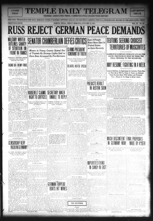 Temple Daily Telegram (Temple, Tex.), Vol. 11, No. 67, Ed. 1 Friday, January 25, 1918