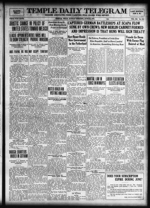 Temple Daily Telegram (Temple, Tex.), Vol. 12, No. 215, Ed. 1 Sunday, June 22, 1919