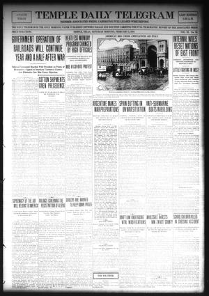 Temple Daily Telegram (Temple, Tex.), Vol. 11, No. 75, Ed. 1 Saturday, February 2, 1918