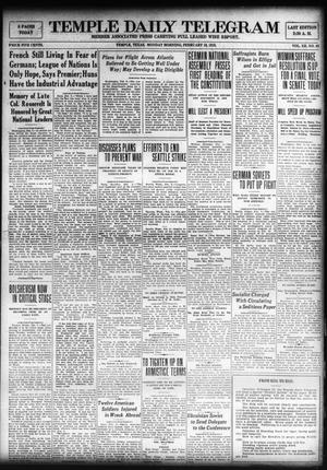 Temple Daily Telegram (Temple, Tex.), Vol. 12, No. 83, Ed. 1 Monday, February 10, 1919