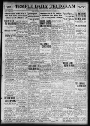 Temple Daily Telegram (Temple, Tex.), Vol. 12, No. 316, Ed. 1 Wednesday, October 1, 1919