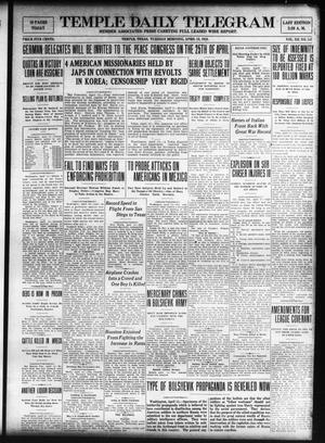 Temple Daily Telegram (Temple, Tex.), Vol. 12, No. 147, Ed. 1 Tuesday, April 15, 1919