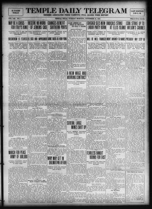 Primary view of object titled 'Temple Daily Telegram (Temple, Tex.), Vol. 13, No. 7, Ed. 1 Tuesday, November 25, 1919'.