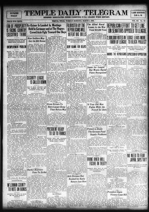 Temple Daily Telegram (Temple, Tex.), Vol. 12, No. 105, Ed. 1 Tuesday, March 4, 1919