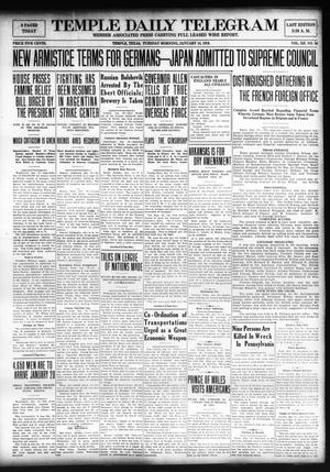 Temple Daily Telegram (Temple, Tex.), Vol. 12, No. 56, Ed. 1 Tuesday, January 14, 1919