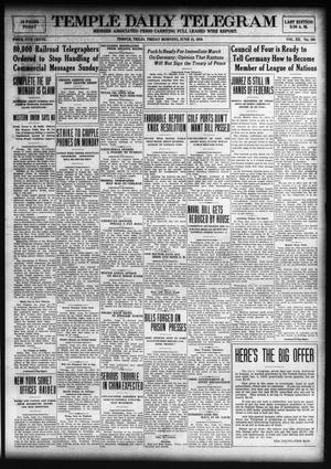 Temple Daily Telegram (Temple, Tex.), Vol. 12, No. 206, Ed. 1 Friday, June 13, 1919