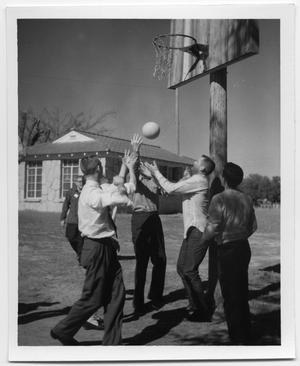 [Group playing basketball at Glen Lake Camp]