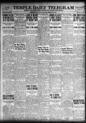 Temple Daily Telegram (Temple, Tex.), Vol. 12, No. 96, Ed. 1 Sunday, February 23, 1919
