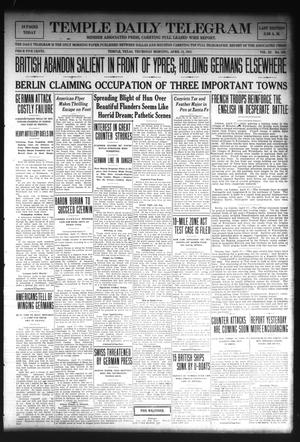 Temple Daily Telegram (Temple, Tex.), Vol. 11, No. 150, Ed. 1 Thursday, April 18, 1918