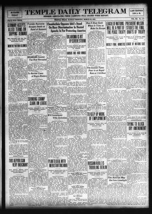 Temple Daily Telegram (Temple, Tex.), Vol. 12, No. 117, Ed. 1 Sunday, March 16, 1919