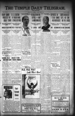 Primary view of object titled 'The Temple Daily Telegram. And Tribune (Temple, Tex.), Vol. 3, No. 95, Ed. 1 Wednesday, March 9, 1910'.