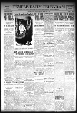 Temple Daily Telegram (Temple, Tex.), Vol. 10, No. 99, Ed. 1 Monday, February 26, 1917