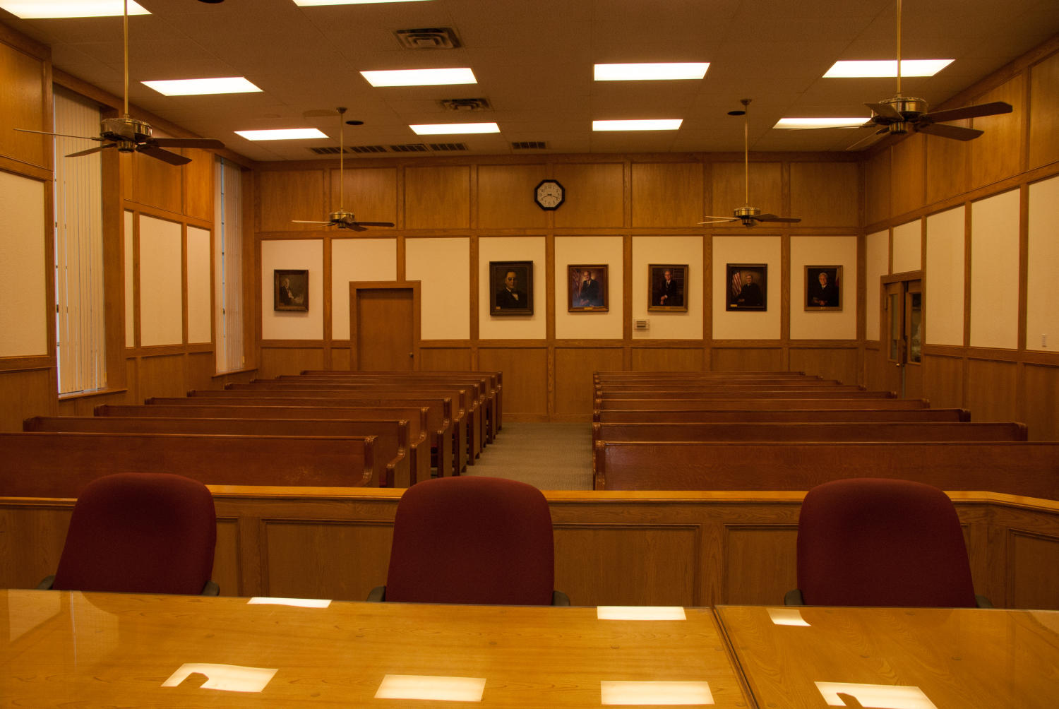 [Benches in a Courtroom] The Portal to Texas History