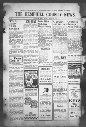 The Hemphill County News (Canadian, Tex), Vol. 1, No. 34, Ed. 1, Friday, April 28, 1939