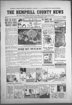 The Hemphill County News (Canadian, Tex), Vol. 2, No. 12, Ed. 1, Friday, December 1, 1939