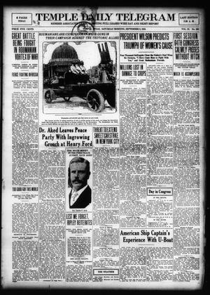 Temple Daily Telegram (Temple, Tex.), Vol. 9, No. 299, Ed. 1 Saturday, September 9, 1916