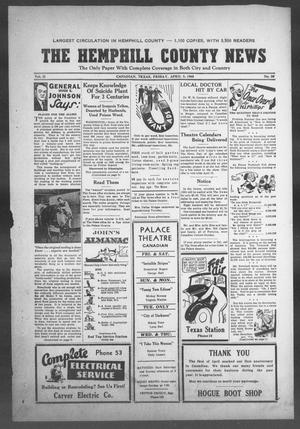 The Hemphill County News (Canadian, Tex), Vol. 2, No. 30, Ed. 1, Friday, April 5, 1940