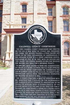 [Plaque Outside Caldwell County Courthouse]