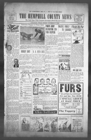 The Hemphill County News (Canadian, Tex), Vol. 3, No. 12, Ed. 1, Friday, November 29, 1940