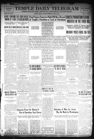 Temple Daily Telegram (Temple, Tex.), Vol. 10, No. 217, Ed. 1 Sunday, June 24, 1917