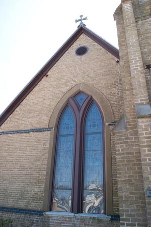 [Stained Glass Window on Church]
