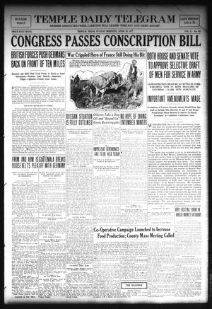 Temple Daily Telegram (Temple, Tex.), Vol. 10, No. 161, Ed. 1 Sunday, April 29, 1917