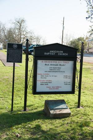 [Photograph of Anderson Baptist Church Sign]