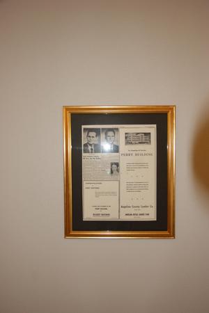 Primary view of object titled '[Framed Newspaper Clipping]'.