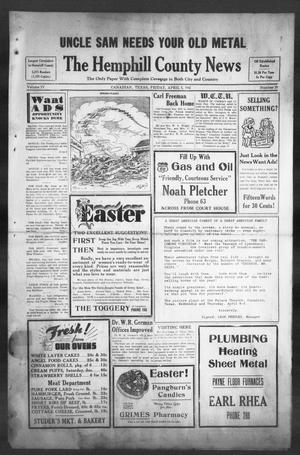 The Hemphill County News (Canadian, Tex), Vol. 4, No. 29, Ed. 1, Friday, April 3, 1942