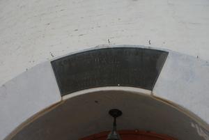 [Plaque at Hall  Entrance]