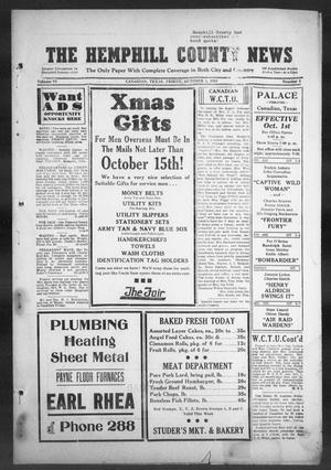 The Hemphill County News (Canadian, Tex), Vol. 6, No. 3, Ed. 1, Friday, October 1, 1943