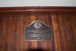Primary view of object titled '[Harrison County Restoration Plaque]'.