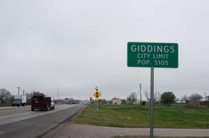 [Giddings Road Sign]