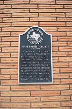 [Photograph of Historic Marker on Church]