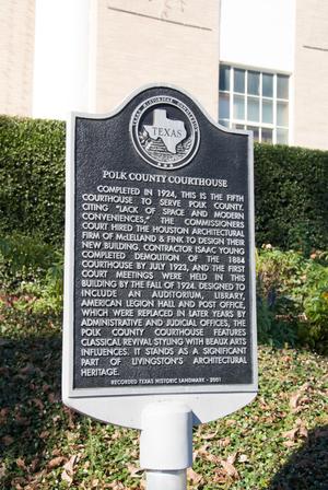 [Plaque about Polk County Courthouse]